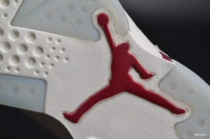 Cheap TBkick Air 6 Jordan 384664-116 white Maroon Retro 0724